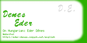 denes eder business card