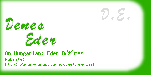 denes eder business card